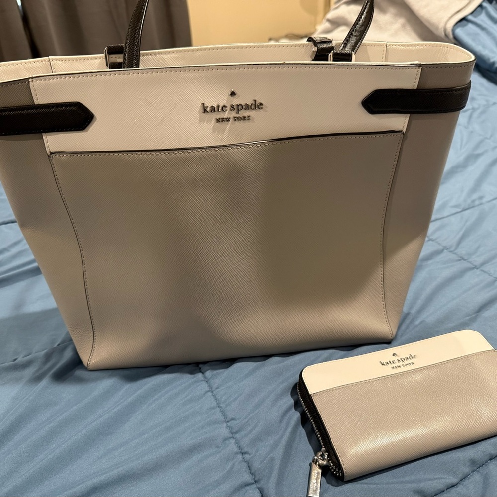 Kate Spade Color Block Tote Bag and Wallet